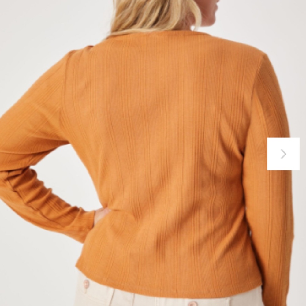 Anthropologie Beatrice Ribbed V-Neck Top - Picture 2 of 10